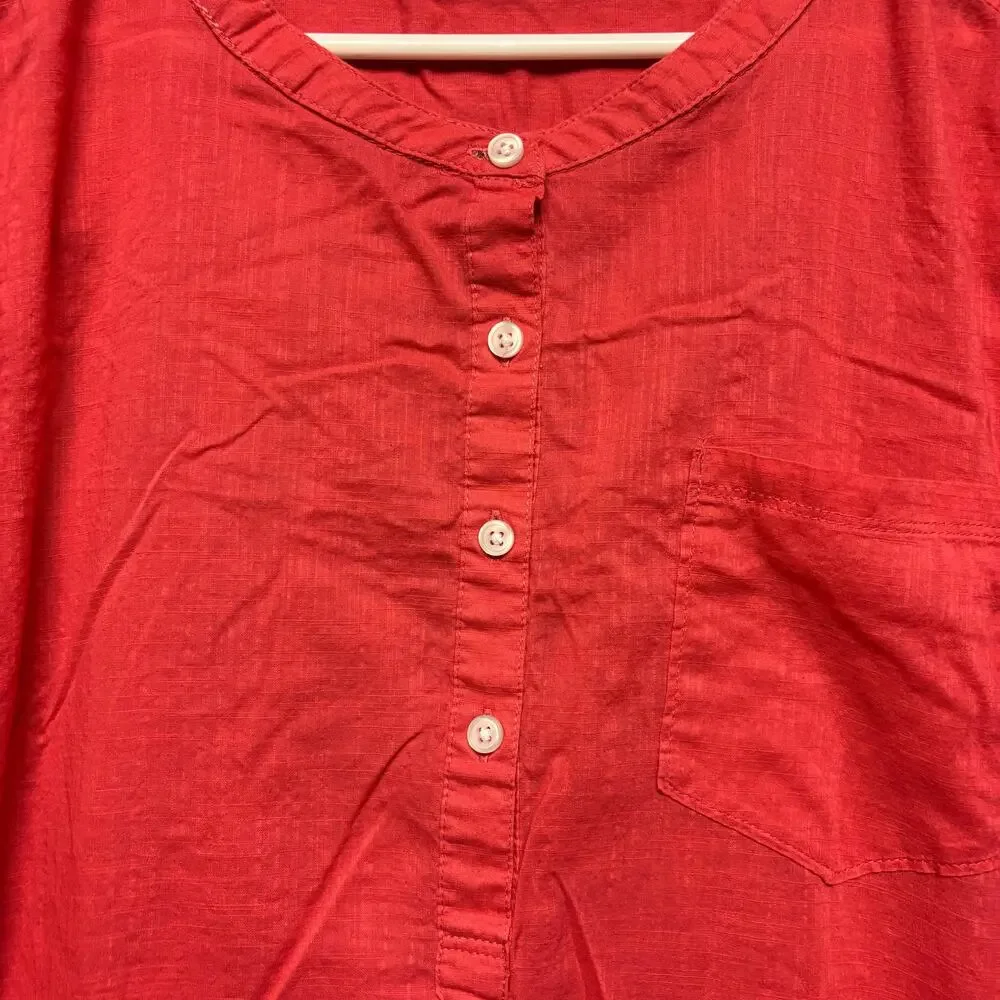 Croft & Barrow Lightweight Summer Blouse Beachy Hippy Boho Cottage Women's XL